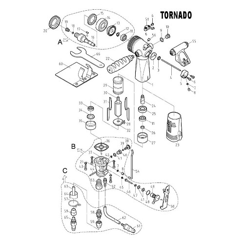 ND Spindel-Set A pro Tornado Poz: 11,12,13,14,15,16