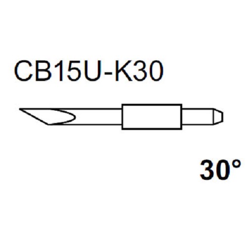 Nůž do plotru Graphtec CB15U-K30 pro mat. silné až 1,5mm 30°